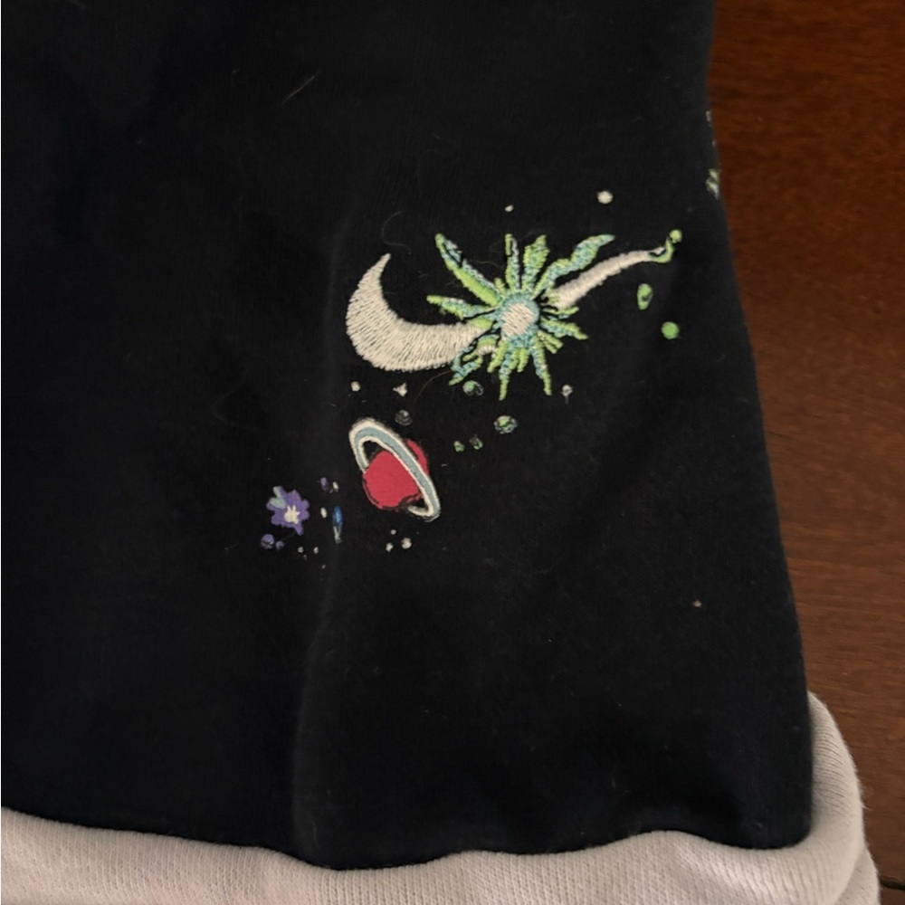Nike Black Athletic Shorts with Space Design